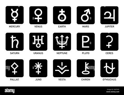 Zodiac Astrology Symbols Planets Vector Hi Res Stock Photography And