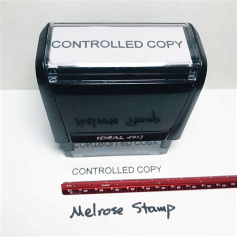 Controlled Copy Rubber Stamp For Office Use Self Inking Melrose Stamp