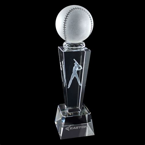 C 196 Ba 3 D Crystal Sports Trophy Baseball Minya Collections