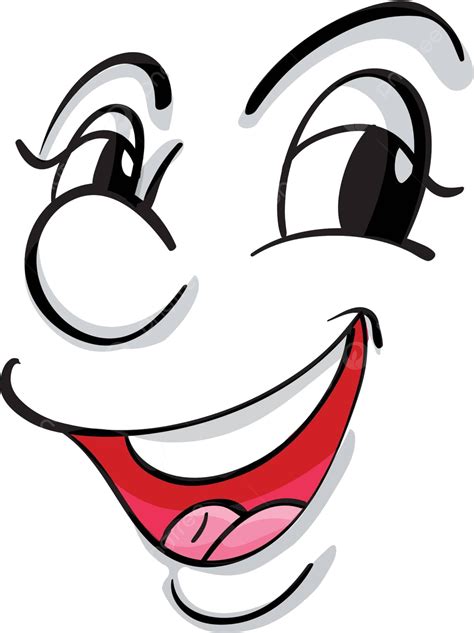 Comical Face Isolated White Face Vector Isolated White Face Png And