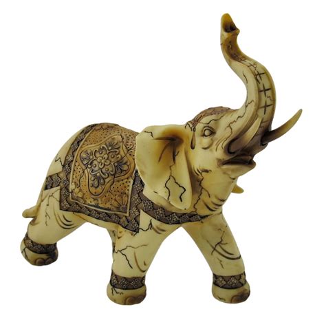 Antique Ivory Look Decorative Elephant Statue