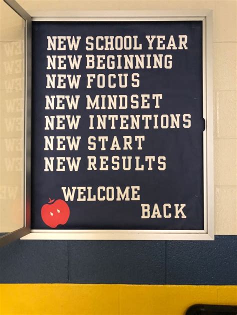 Welcome Back To School Bulletin Board Middle School Bulletin Boards