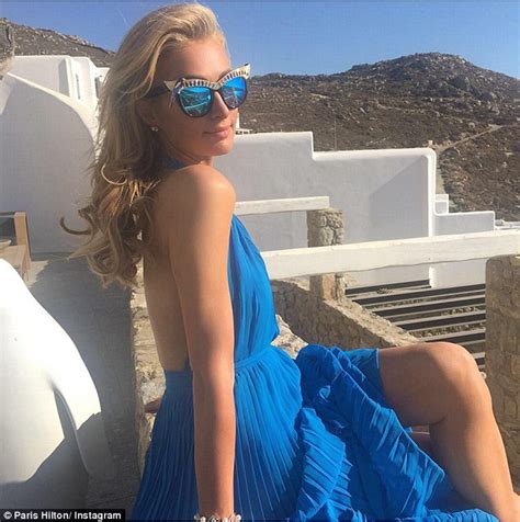 Paris Hilton Shows Off In Minuscule Zig Zag Two Piece Soaking Up The