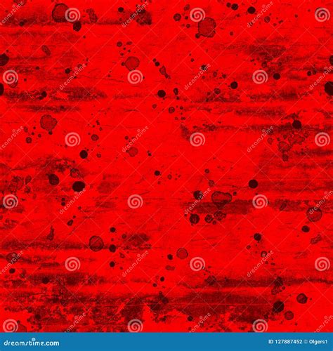 Bloody Blood Red Grunge Abstract Seamless Pattern Background Stock