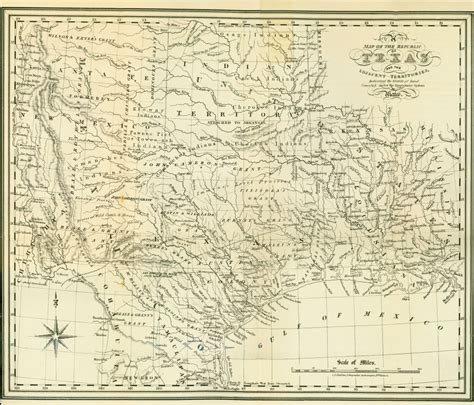 Buy Republic Of Texas Map 1845 Framed Historical Maps And Flags