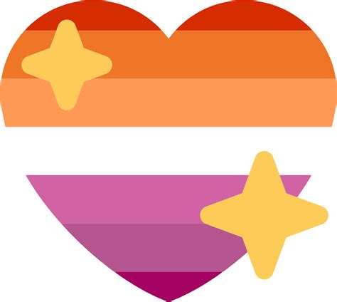 Pride Heart Emoji Discord - Lesbian Flag Heart Discord ...