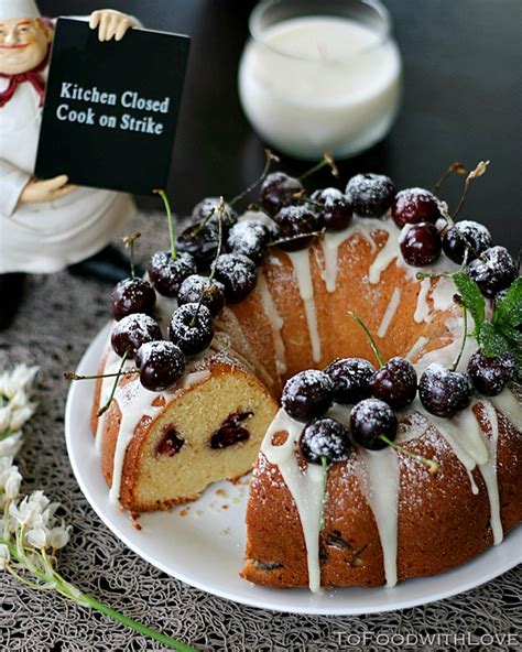 See more ideas about cupcake cakes, cake recipes, dessert recipes. To Food with Love: Cherry Cheese "Christmas Wreath" Pound Cake