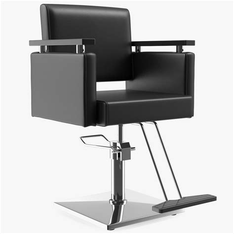 Hydraulic Barber Chair Modern Black 3d Model 29 3ds Blend C4d