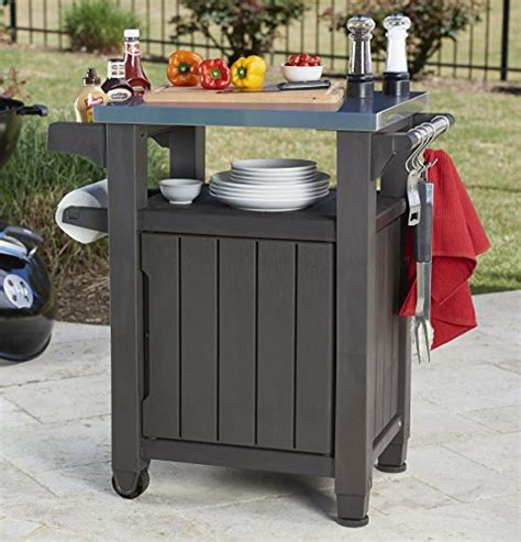 Keter Unity Indoor Outdoor Bbq Entertainment Storage Table Prep