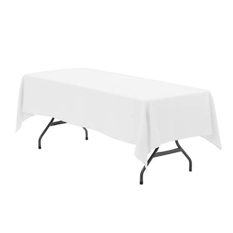 60 x 102 inch rectangular polyester tablecloth white your chair covers inc