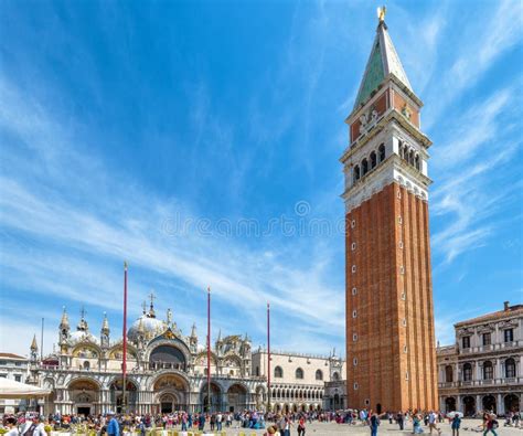Piazza San Marco Or St Mark`s Square In Venice Italy Editorial Photo Image Of Blue Belfry