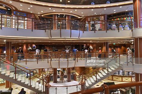 A View Inside The Sapphire Princess Cruise Ship Docked At The Marina
