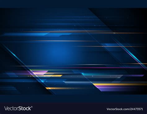 Speed And Motion Blur Over Dark Blue Background Vector Image
