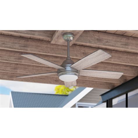 Harbor Breeze Seaholme 52 In Brushed Nickel Indooroutdoor Ceiling Fan