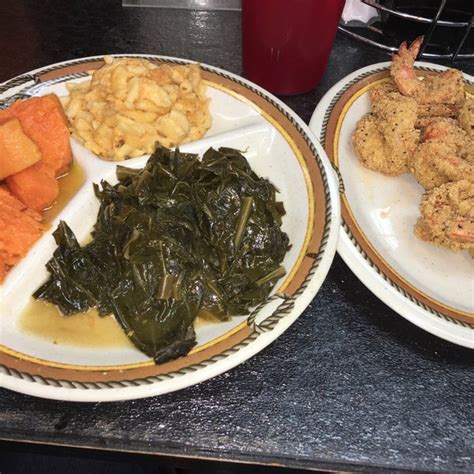 Plates full of crunchy, golden fried chicken, mounds of. M&M Soul Food Restaurant - Inglewood, CA