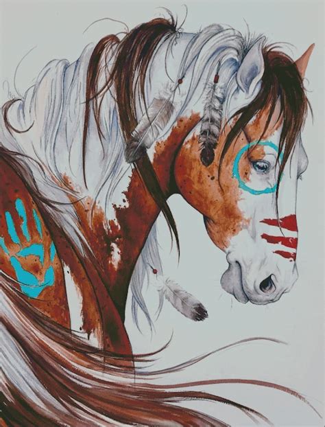 Abstract Indian Horse Paintings