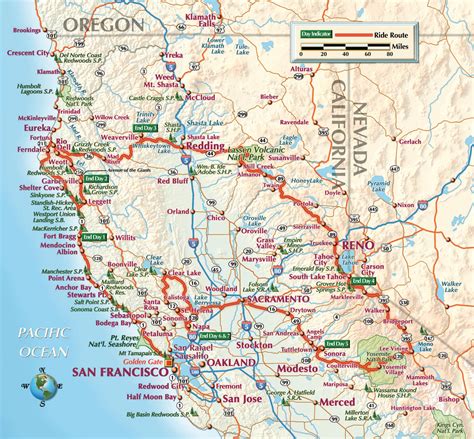 Northern California Coastline Map