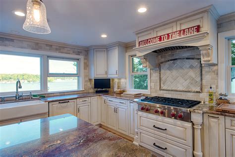 Plain & fancy cabinetry style: Plain & Fancy Vintage Color Match Maple Kitchen with Majestic Cherry Island - Traditional ...