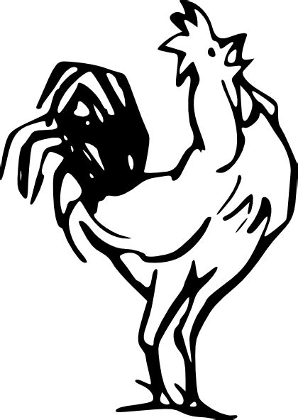 Crowing Rooster Clip Art At Vector Clip Art Online Royalty