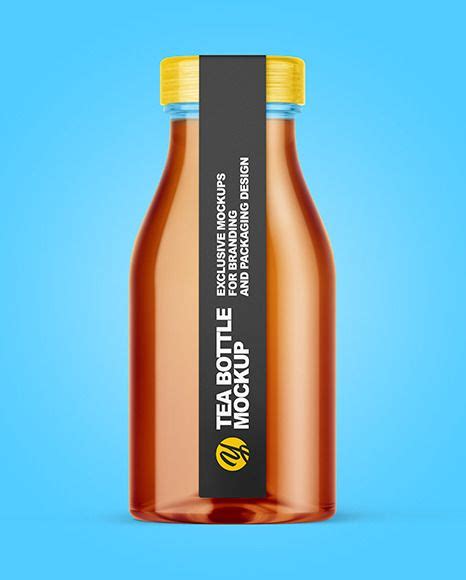 Download Tea Bottle with a Tag Mockup in Bottle Mockups on Yellow Images Object Mockups | Bottle mockup ...