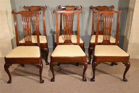 A Superb Set Of Six George Iii Walnut Dining Chair Antiques Atlas