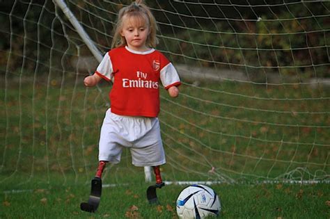 Girl Of The Match Brave Ellie Plays Football Without Arms And Legs