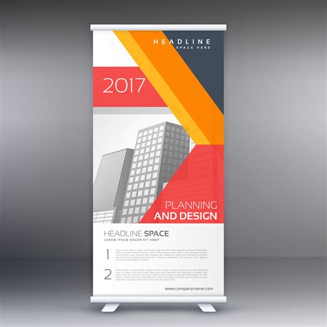 modern professional standee design with abstract geometric shape - Download Free Vector Art ...
