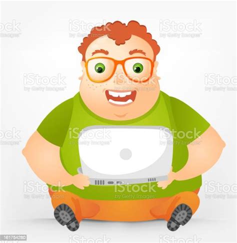 Cheerful Chubby Man Stock Illustration Download Image Now Adult Adults Only Cartoon Istock