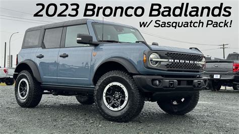 Azure Grey 2023 Ford Bronco Badlands Review Youtube