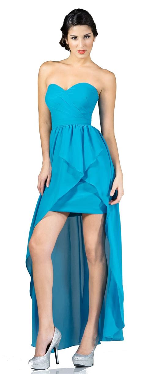 A Very Elegant Chiffon Dress That Is Strapless Great For Weddings Or