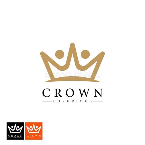 Vintage Crown Logo Royal King Queen Abstract Logo Design Vector