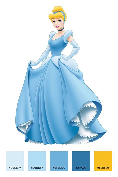 Disney Princess Color Palette: Cinderella Classic Blue Dress Color