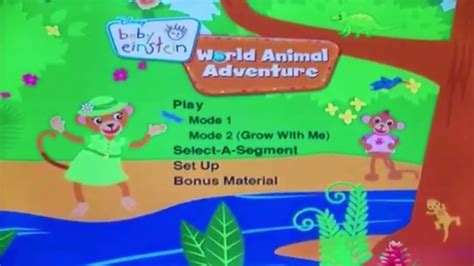 Baby Einstein World Animal Adventure Dvd Menu Youtube