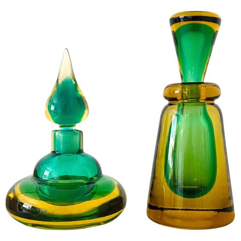 Genie Perfume Bottle In Green And Yellow Murano Glass By Flavio Poli Circa 1960 For Sale At 1stdibs