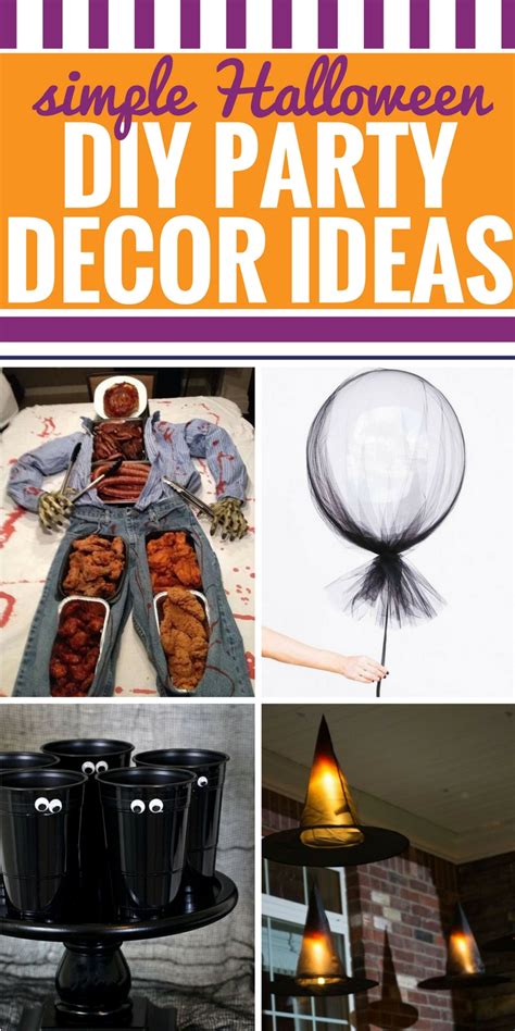 Does your preference in halloween decorations lie somewhere in between — just a little bit scary, but not enough to give small children nightmares? DIY Halloween Party Decor Ideas - My Life and Kids