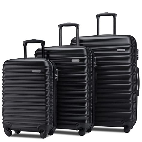 Segmart Spinner Luggage Sets Of 3 Fashion Lightweight Hardshell With