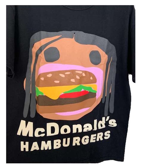 False information is not allowed. Cactus Jack Men's Travis Scott Mcdonalds CPFM 4 CJ Burger Mouth T-Shirt | eBay