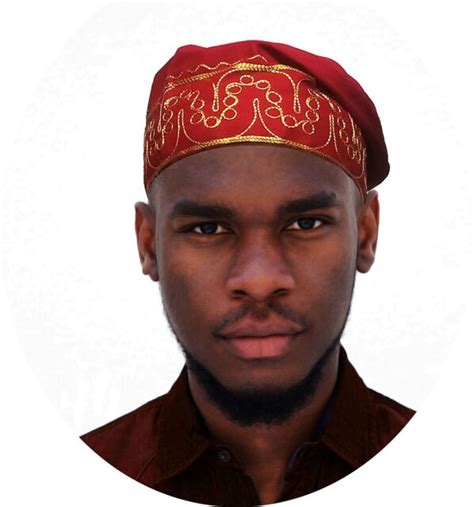 African Red Kufi Hat With Gold Embroidery Dph4004 Ebay