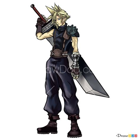 How To Draw Cloud Strife Final Fantasy