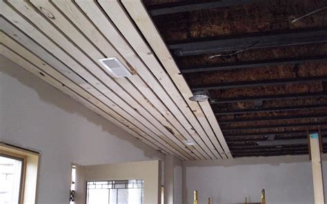 Wood Slat Ceiling Ideas For Basement Guest Rooms