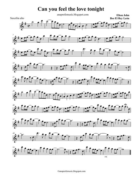 Anaprofemusic Partitura Can You Feel The Love Tonight Sheet Music