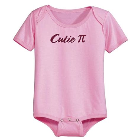 Let Everyone Know With Pink Cutie Pi Infant Clothes Onsie Creeper