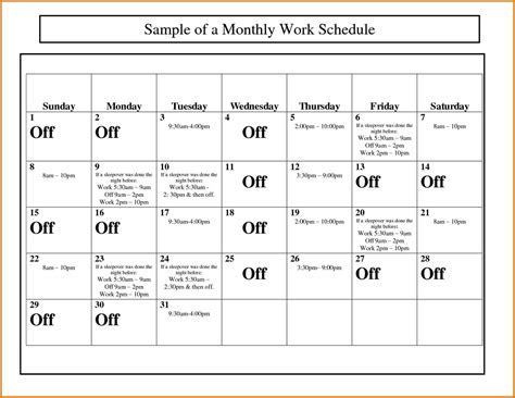 Self Employment Work Calendar Florida Printable Word Searches
