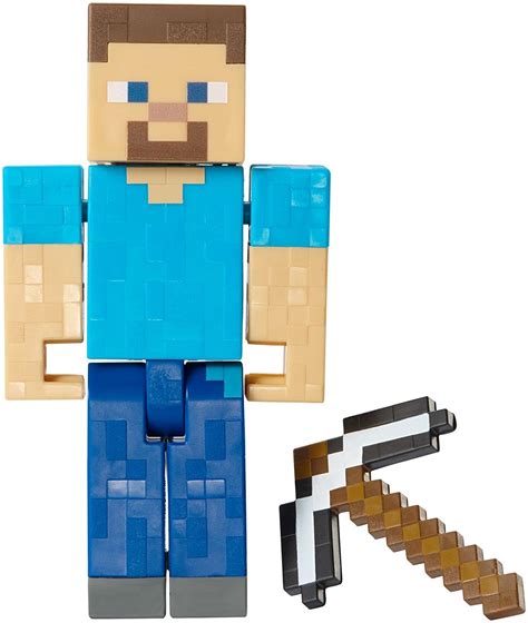 Minecraft Basic Action Figure Steve With Pickaxe Toys And Games