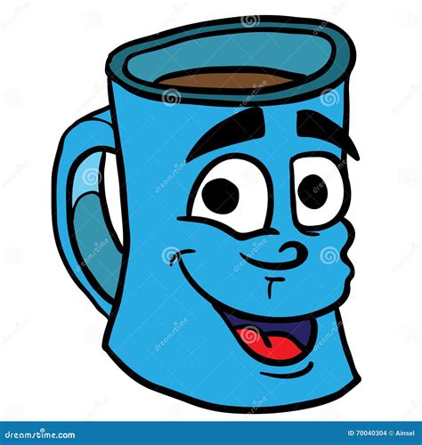 Smiling Coffee Cup Stock Vector Illustration Of Cartoon 70040304