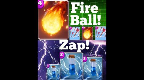 Guide For Fireball And Zap Clash Royale Youtube