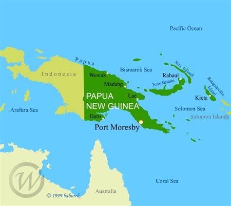 Papua New Guinea On The World Map World Map