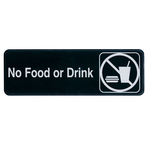No food or drink signs, printable signs, temporary signs, funny printable signs, printable safety signs, printable road signs, printable street signs, printable banners, temporary signage created date: Update International S39-30BK No Food or Drink" Sign - 3x9 ...