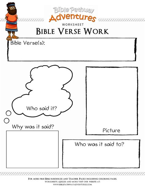 Bible Worksheet For 4th Graders
