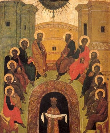 Potrivit scrierilor noului testament acest eveniment a avut loc în ziua rusaliilor evreiești, la 50 de zile de la învierea lui iisus din nazaret. Manastirea Christiana | Hram - Pogorarea Sfantului Duh